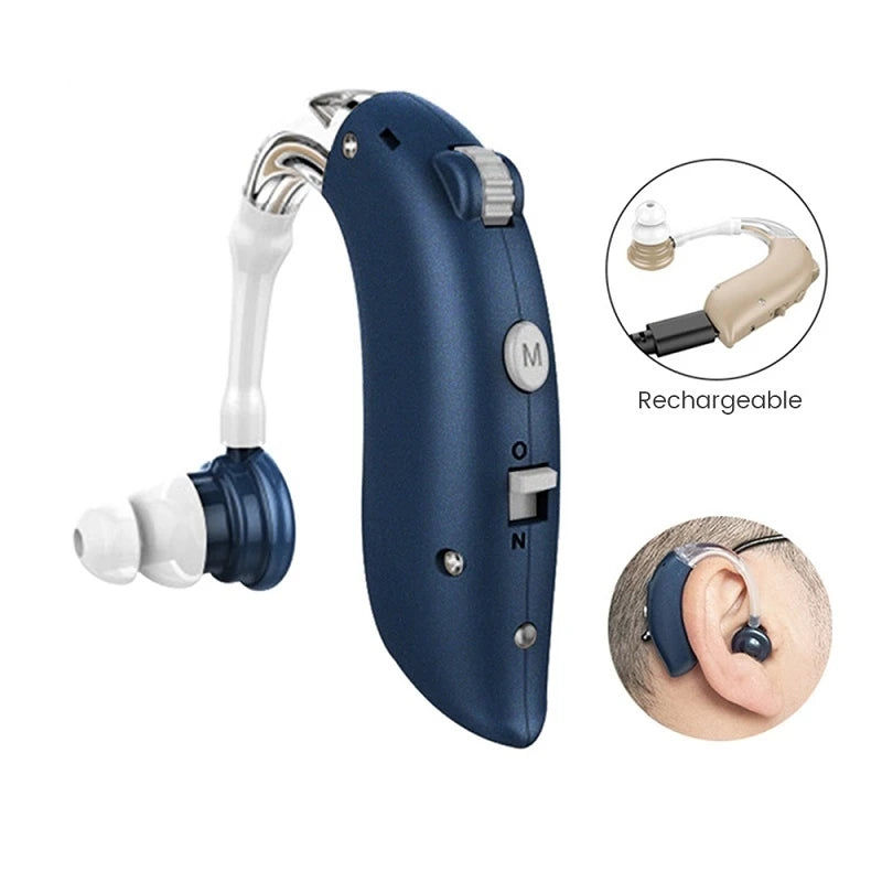XceeFit BTE Rechargeable Digital Sound Amplifier – 4 Modes Sound Amplifier Qst