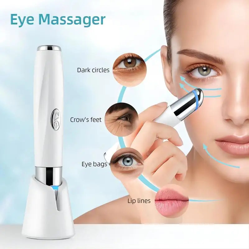 VIMYSHOW 3-in-1 LED Eye Massager Wand | Skincare Beauty Tool LED Face Massager Qst