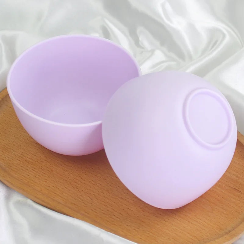 Silicone Face Mask Mixing Bowl & Brush Applicator Set Skincare Applicator Set Qme 1PCLight Purple Bowl
