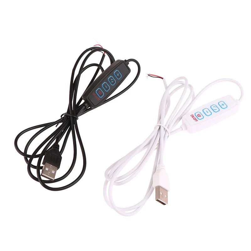 USB 5V LED Tri-Color Dimmer Switch 4-Key 2CH Controller LED Dimmer Controller Qme