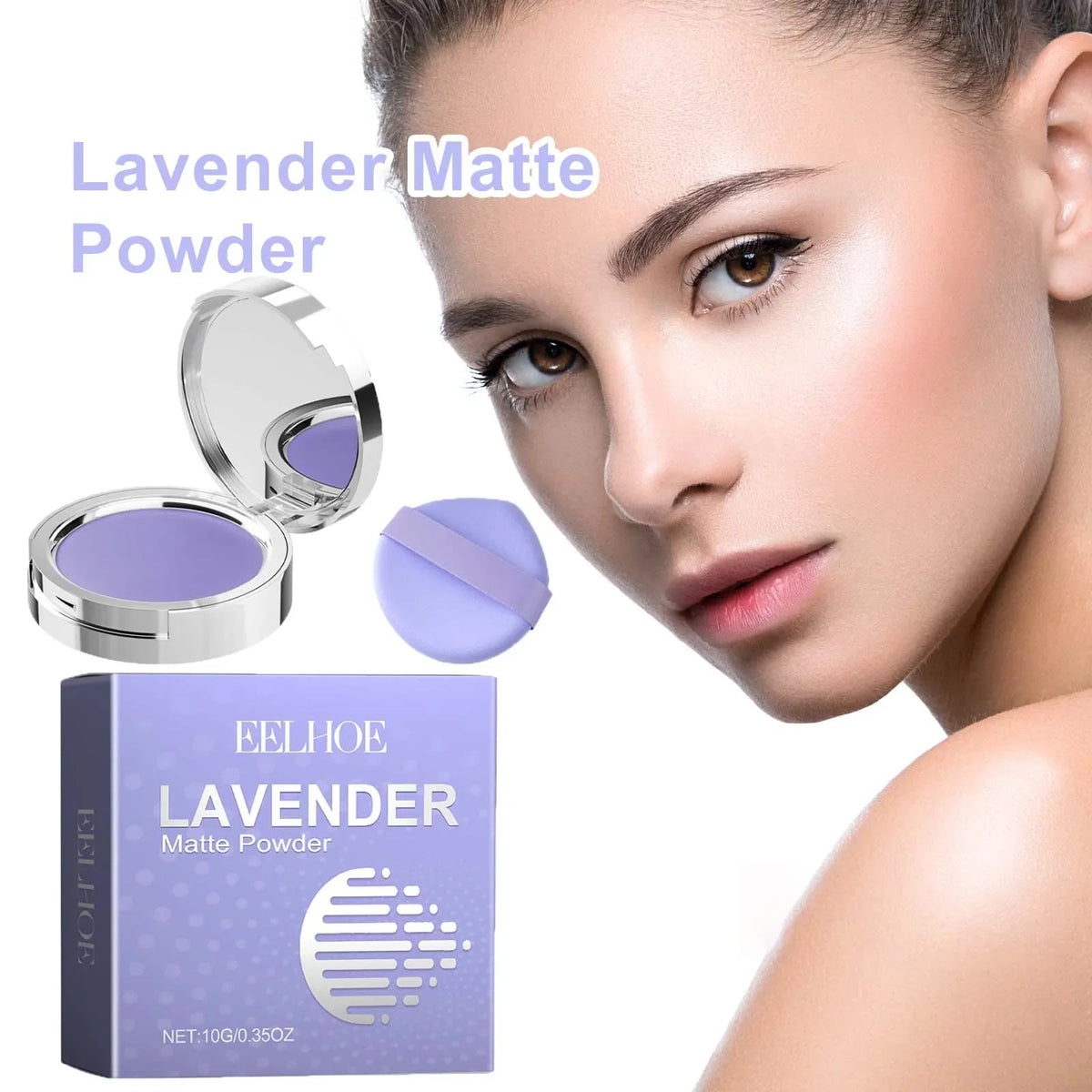Lavender Matte Setting Powder – Oil Control & Waterproof Loose Setting Powder Qme