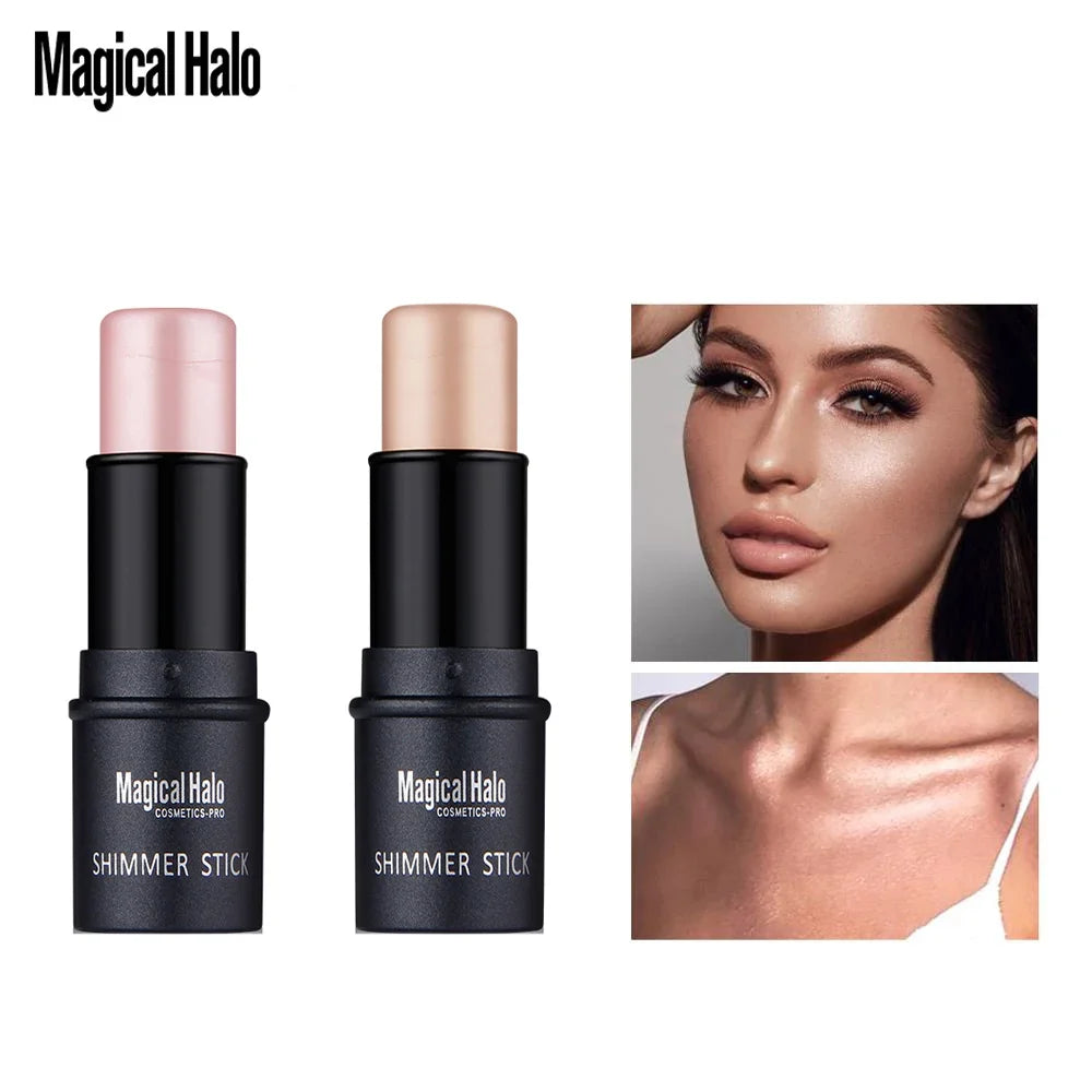 Magical Halo Highlighter Stick – Glitter Bronzer & Contour Highlighter Bronzer Stick Qme