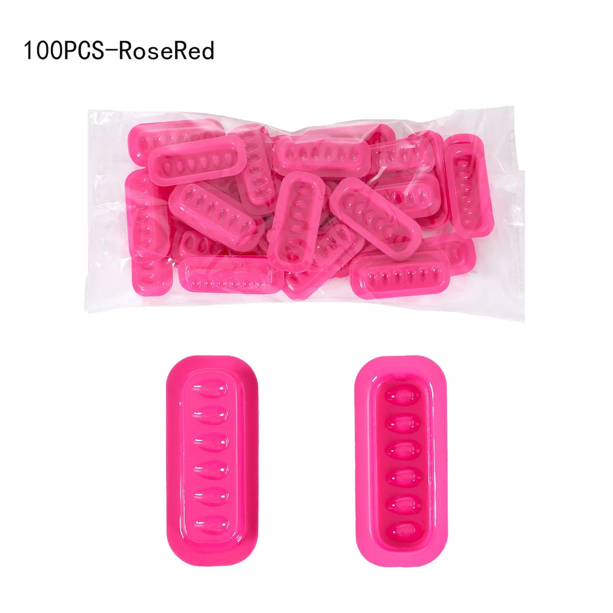 Self-Adhesive Lash Extension Glue Tray Wells & Fan Maker 100pc Lash Extension Tool Qme RoseRed China Mainland