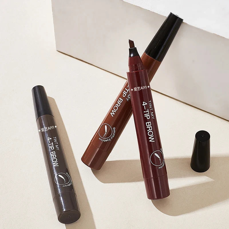 4-Pronged Eyebrow Pencil | Long-Lasting Oblique Tip Eyebrow Pencil Qme