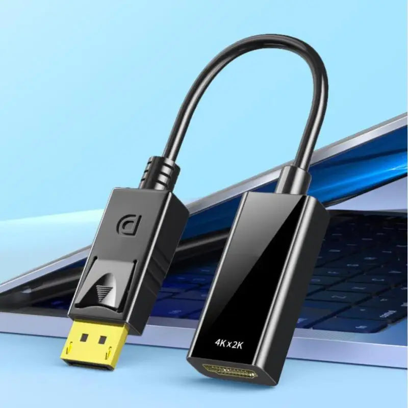 4K DisplayPort to HDMI Adapter Cable – PC, HDTV & Projector Video Cable Adapter Qme