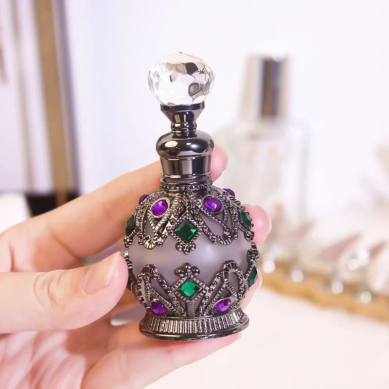 Luxury 15ml Glass Perfume & Essential Oil Bottle – Portable Glass Perfume Bottle Qme