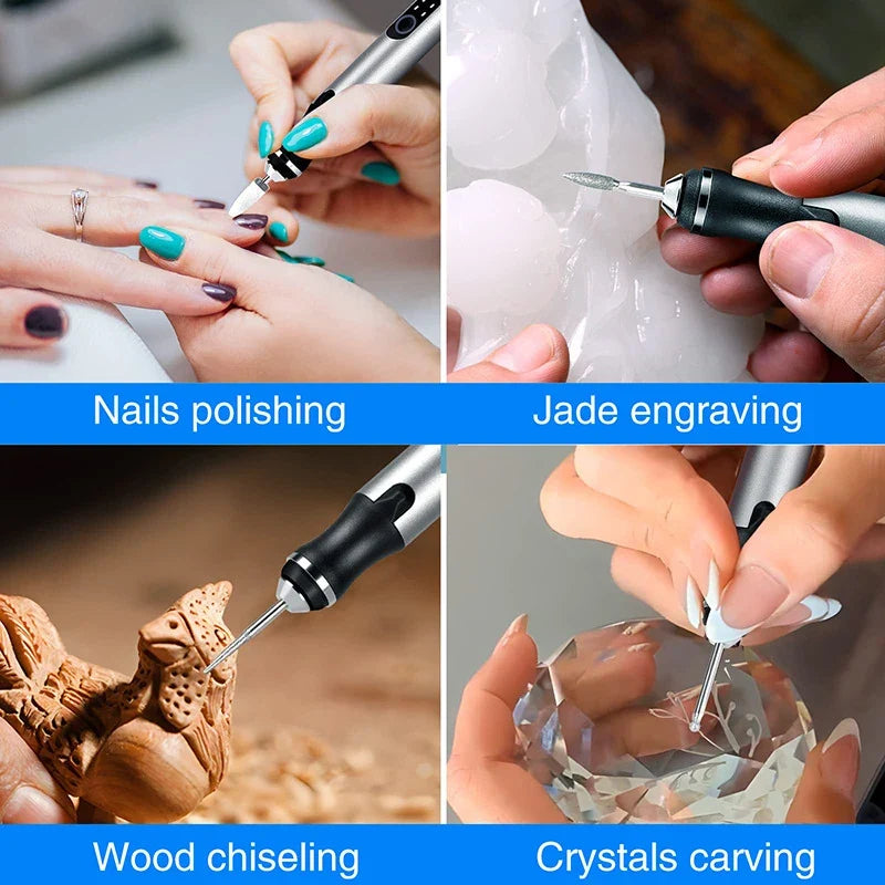 USB Cordless Electric Engraving Pen – Mini Rotary Tool Cordless Rotary Tool Qme