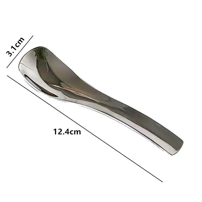 Stainless Steel Ice Cream & Dessert Spoon Set – Yogurt Scraper Dessert Spoon Set Qme 2pcs