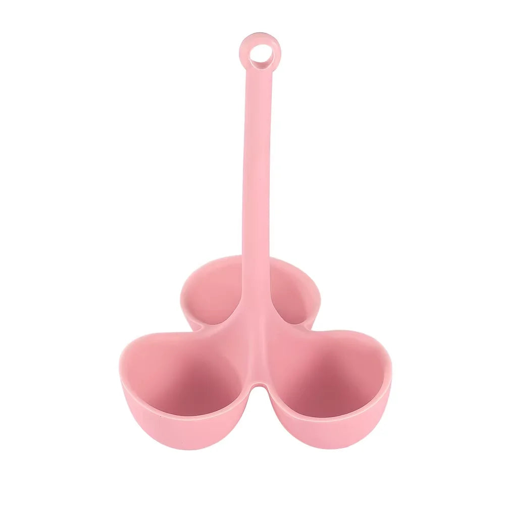 Silicone Egg Steamer Tray 3 & 5 Hole – Food-Grade Egg Cooker Egg Steamer Tray Qst 3 grids Pink