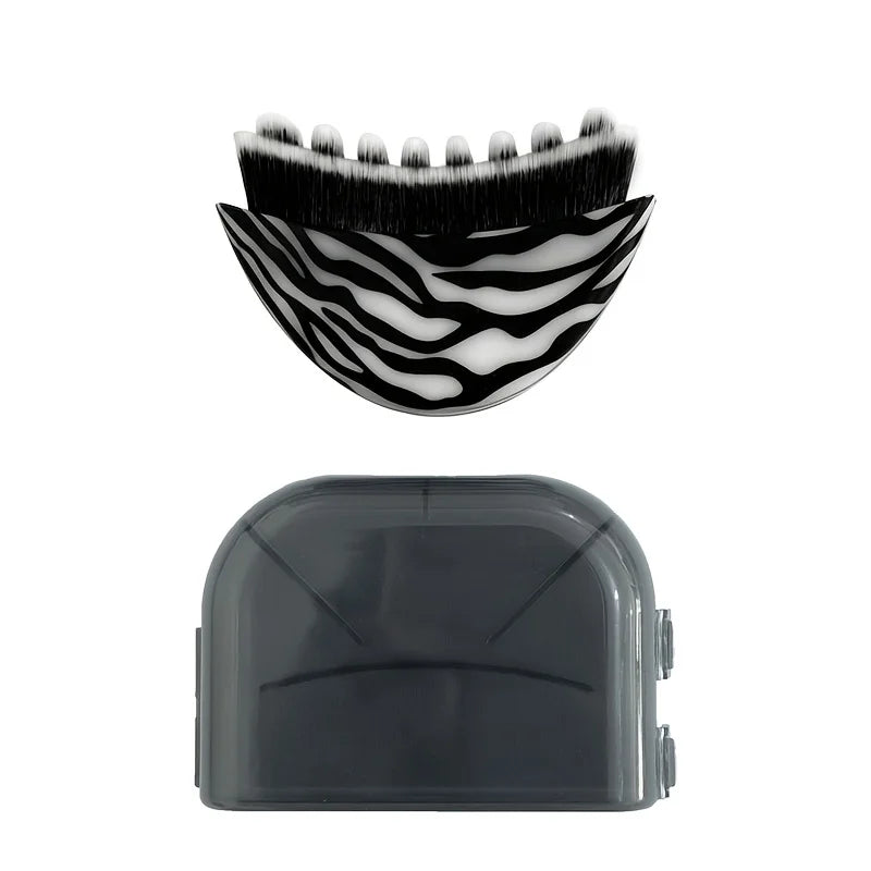 Zebra Print Face Contouring Lifting Brush with Lid | Qme Face Makeup Brush Qme 1Pc