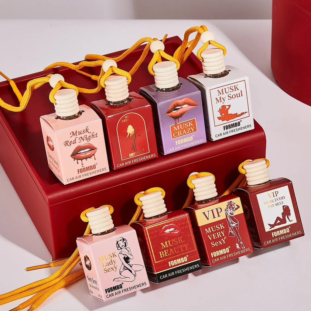 Car Hanging Perfume Diffuser | Lasting Air Freshener – 8 Scents Car Air Freshener Qme
