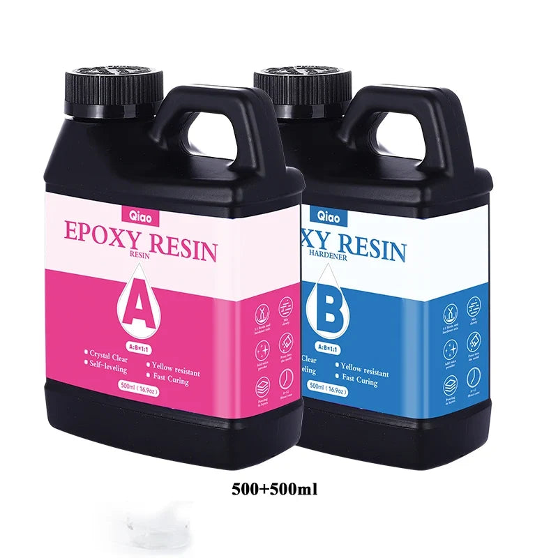 Ultra Clear Heat-Resistant Epoxy Resin Kit – Coasters & Crafts Epoxy Resin Kit Qme 500ml 500ml