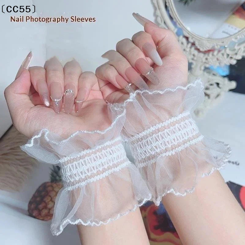 Lace Tulle Wrist Cuffs – Nail Art Photo Props & Display Sleeves Nail Art Photo Props Qst