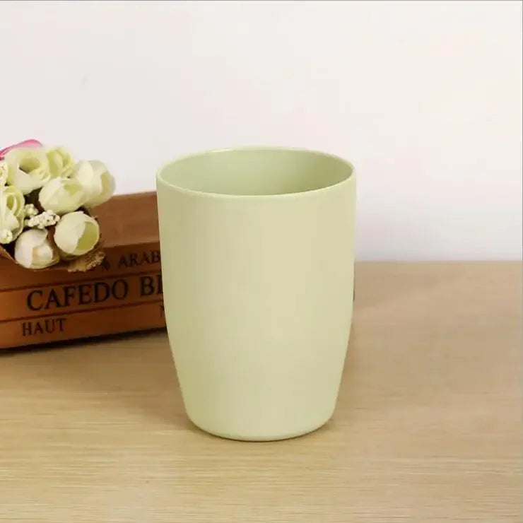 Plastic Mouthwash Rinsing Cup for Couples – 4 Colors Bathroom Rinsing Cup Qme lightgreen
