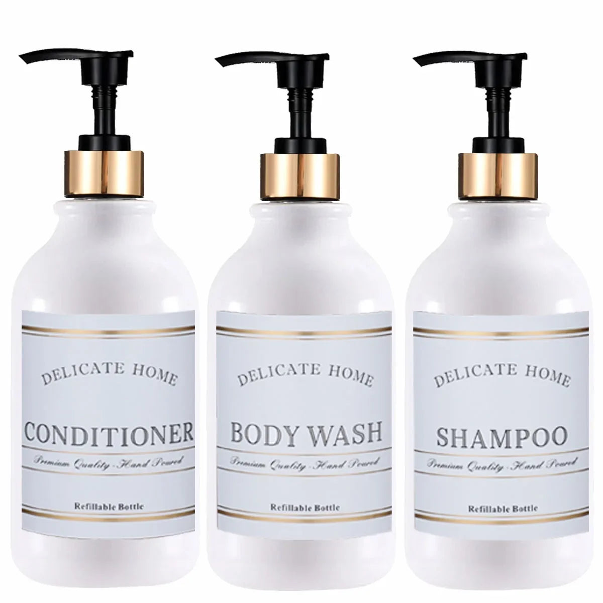 Soap Dispenser Pump with Labels – Kitchen Sink Countertop Decor Soap Dispenser Set Qme G