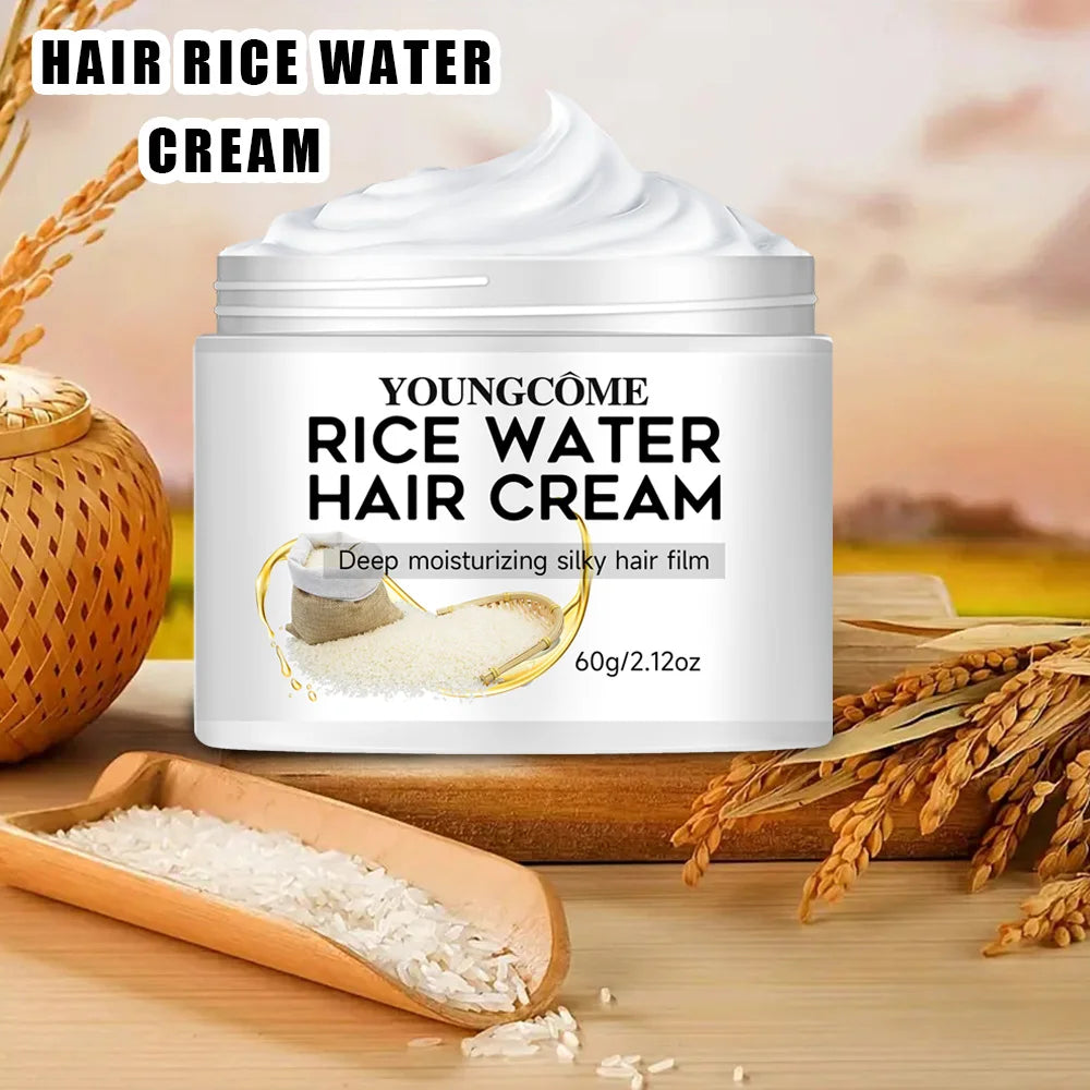 YOUNGCOME Rice Hair Mask – Deep Conditioning All Hair Types Hair Mask Qst
