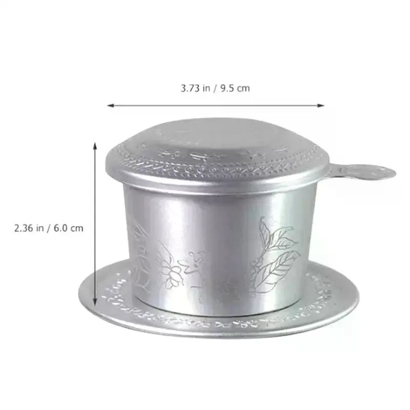 Portable Aluminum Vietnamese Coffee Dripper Filter – Compact Coffee Dripper Filter Qme