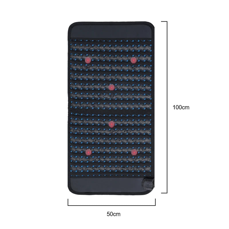 PEMF Magnetic Therapy Mat – Far Infrared Tourmaline Heating Pad Therapy Heating Mat Qst 100x50cm