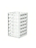 WORTHBUY Large Clear Cosmetic Storage Box & Makeup Organizer Cosmetic Organizer Box Qme white