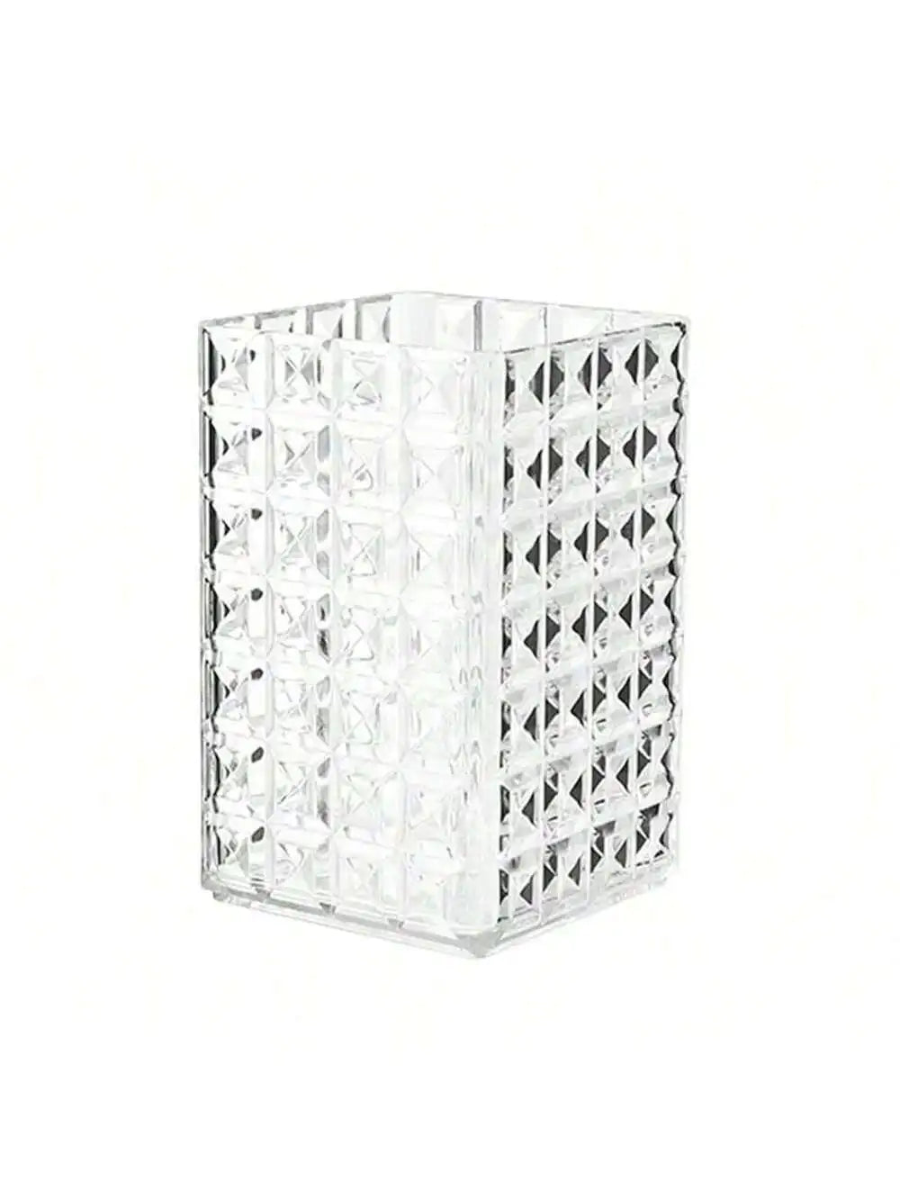 WORTHBUY Large Clear Cosmetic Storage Box & Makeup Organizer Cosmetic Organizer Box Qme white