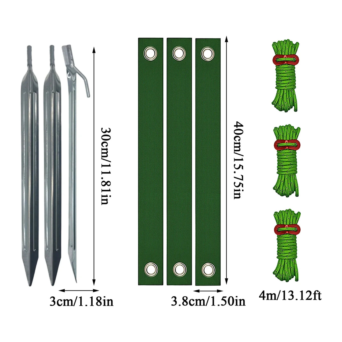 Heavy Duty Green Tree Stake Support & Tying Straps Tree Stake Straps Qme