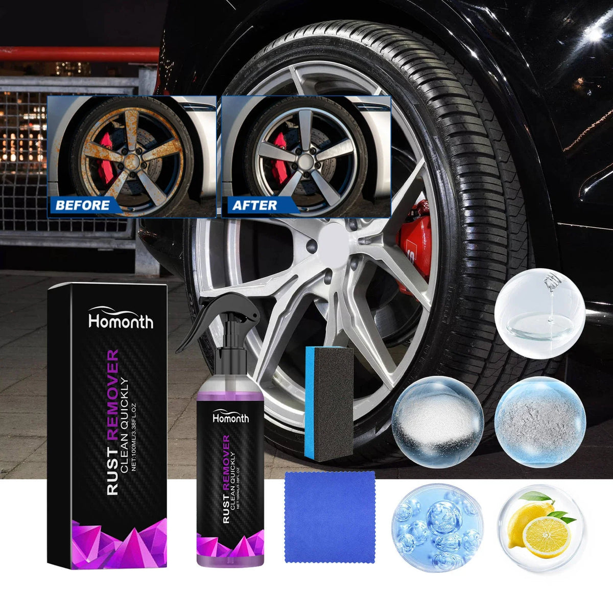 Automotive Rust Remover & Oxidation Converter for Metal Parts Automotive Rust Remover Qme Default Title