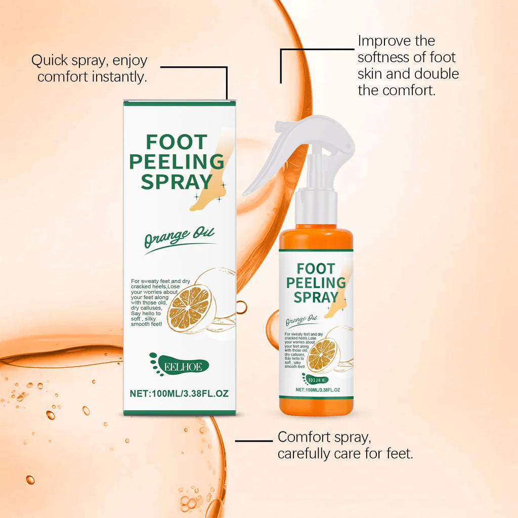 Foot Exfoliating Spray 110ml – Salicylic Acid Callus Softener Foot Exfoliating Spray Qst