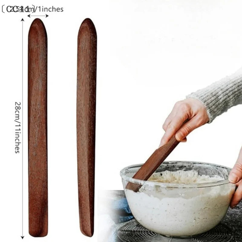 Wooden Sourdough Bread Spurtle Mixing Stirring Stick Bread Spurtle Qme