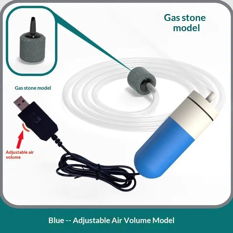 Silent Aquarium Air Pump with Air Stone for Small Fish Tanks Aquarium Air Pump Qst A7