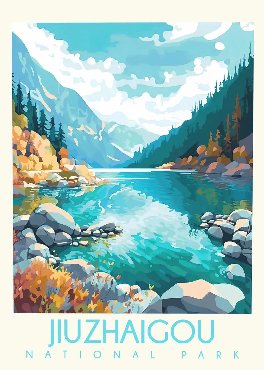 National Park Travel Poster Canvas Wall Art – Unframed Print Canvas Wall Art Qst 30X40cm No Framed C