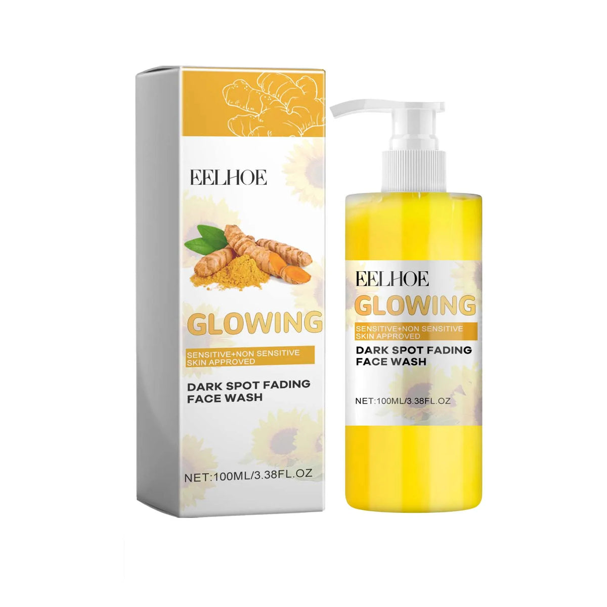 Turmeric Brightening Cleanser & Deep Cleansing Makeup Remover Brightening Face Cleanser Qme 100ml Boxed