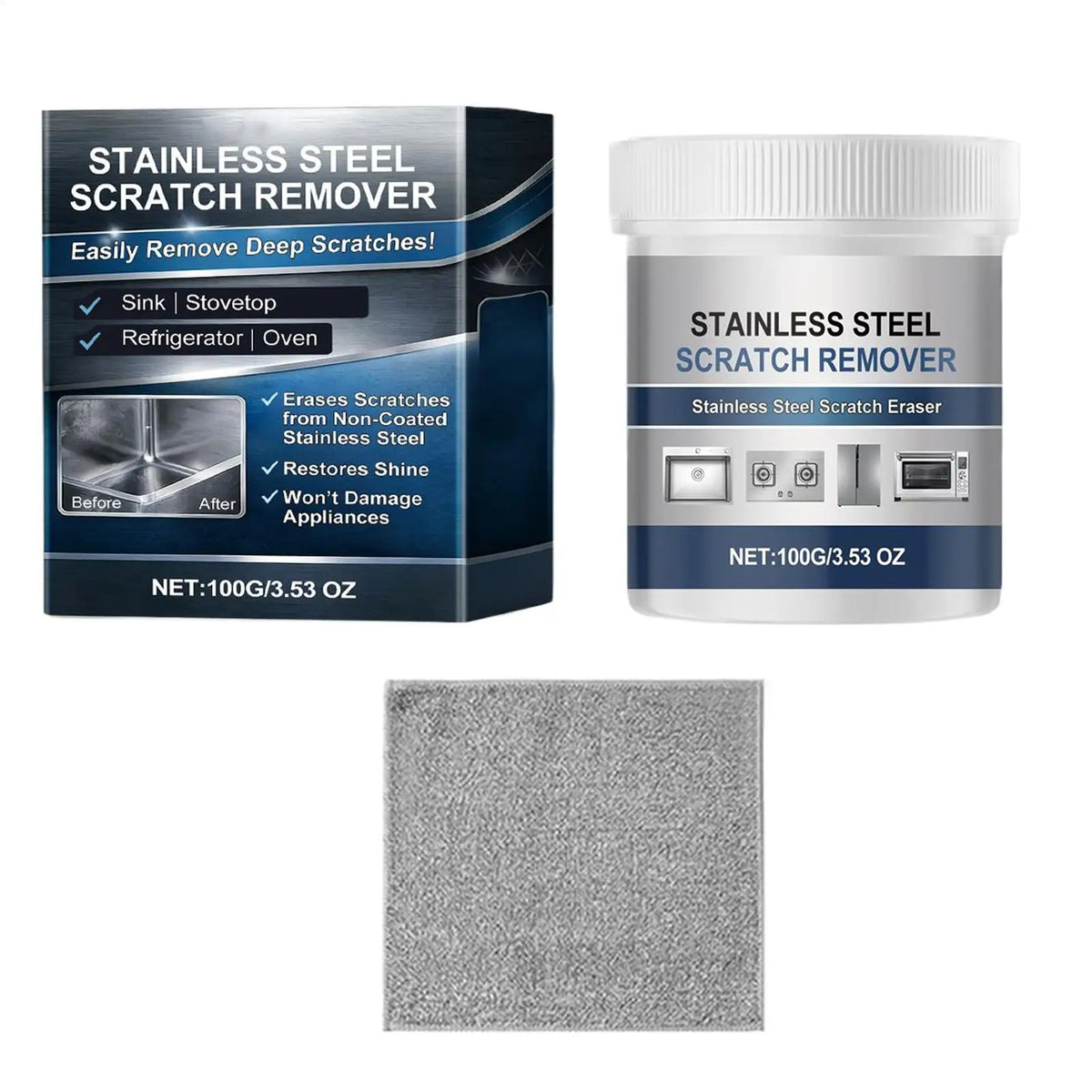 Stainless Steel Rust Remover Polishing Paste 100g Metal Polishing Paste Qme