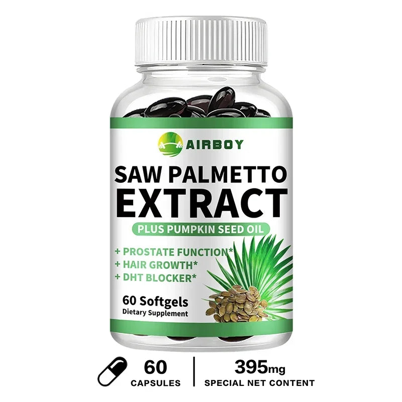 Saw Palmetto Capsules – Prostate, Urinary & Hair Growth Support Herbal Supplement Qst 60 Capsules