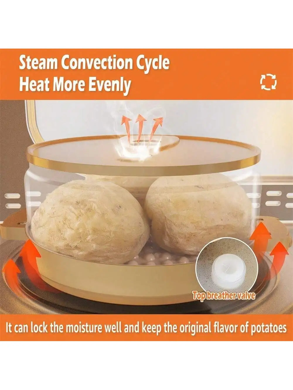 Glass Microwave Bacon & Potato Baking Jar | Food Storage Glass Baking Jar Qme