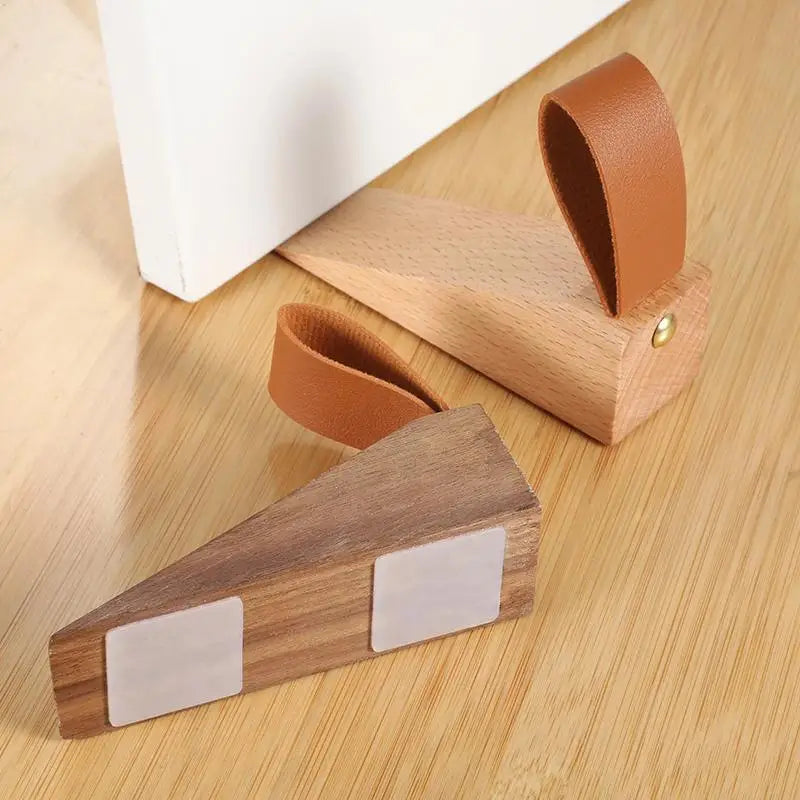Solid Wood Door Stopper – Anti-Collision Baby Safe Gate Decor Wood Door Stopper Qme