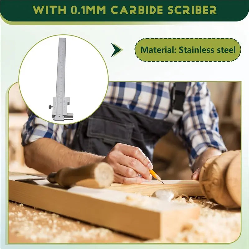 Marking Vernier Caliper Carbide Scriber & Parallel Gauge Tool Marking Gauge Tool Qme