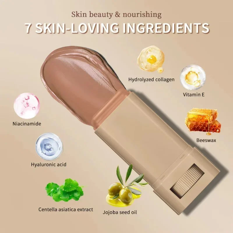 Qme Stick Foundation Skin Tint – High Coverage Plumping Formula Foundation Stick Qme
