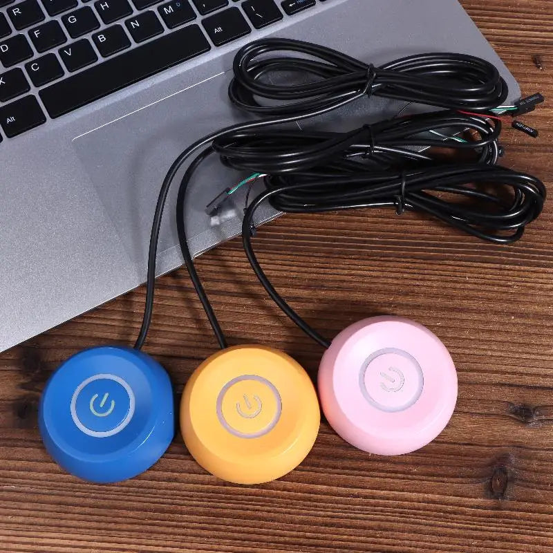 External Desktop PC Power Switch Button with LED Indicator PC Power Switch Qme