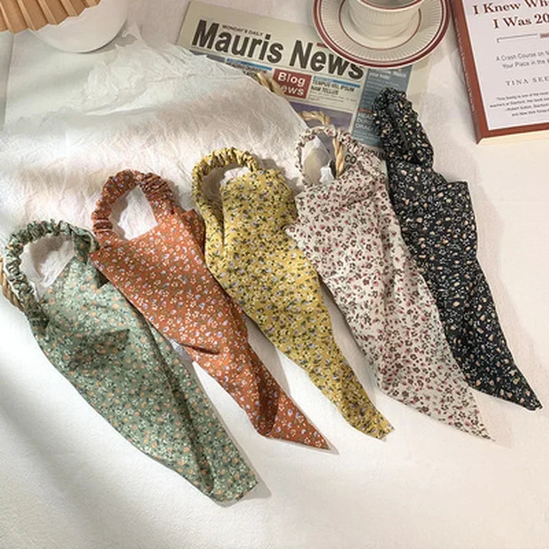 Floral Cotton Kerchief Headscarf – Triangle Head & Wrist Wrap Kerchief Head Wrap Qme