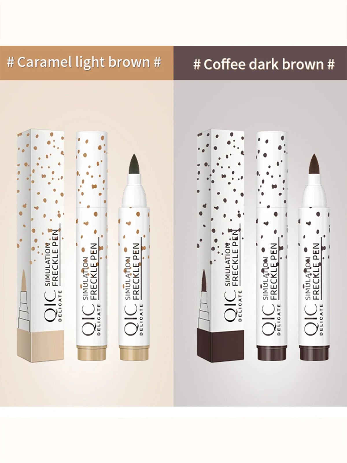 QIC Fake Freckles Pen – Waterproof, Lifelike & Long-Lasting Freckles Makeup Pen Qme Q705-1-2