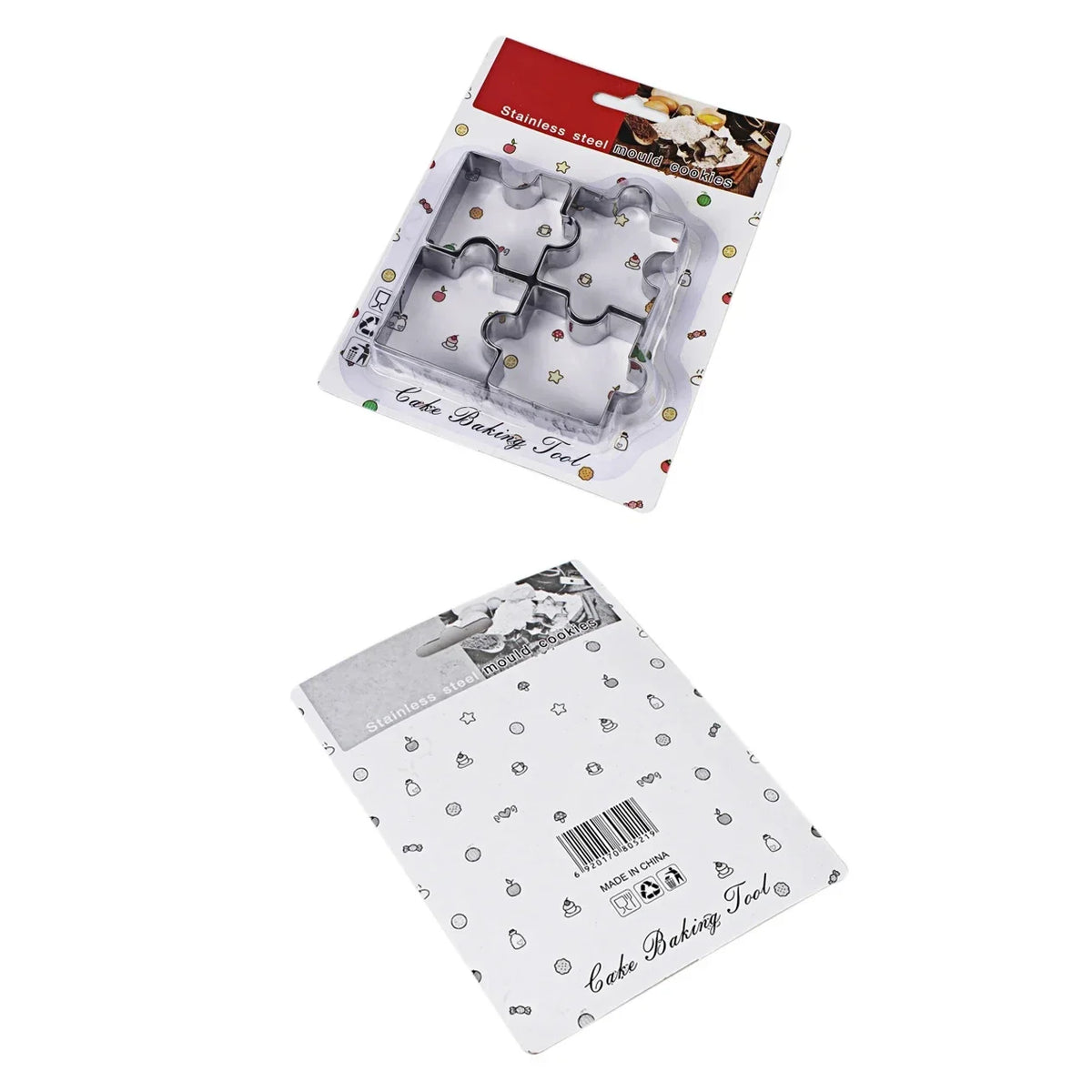 3D Puzzle Cookie Cutter Set – Stainless Steel DIY Biscuit Molds Cookie Cutter Set Qme
