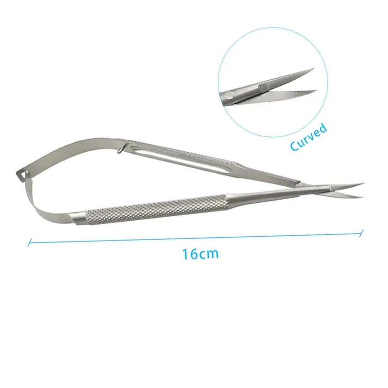Castroviejo Micro Corneal Scissors – Stainless Steel Tool Micro Precision Scissors Qme