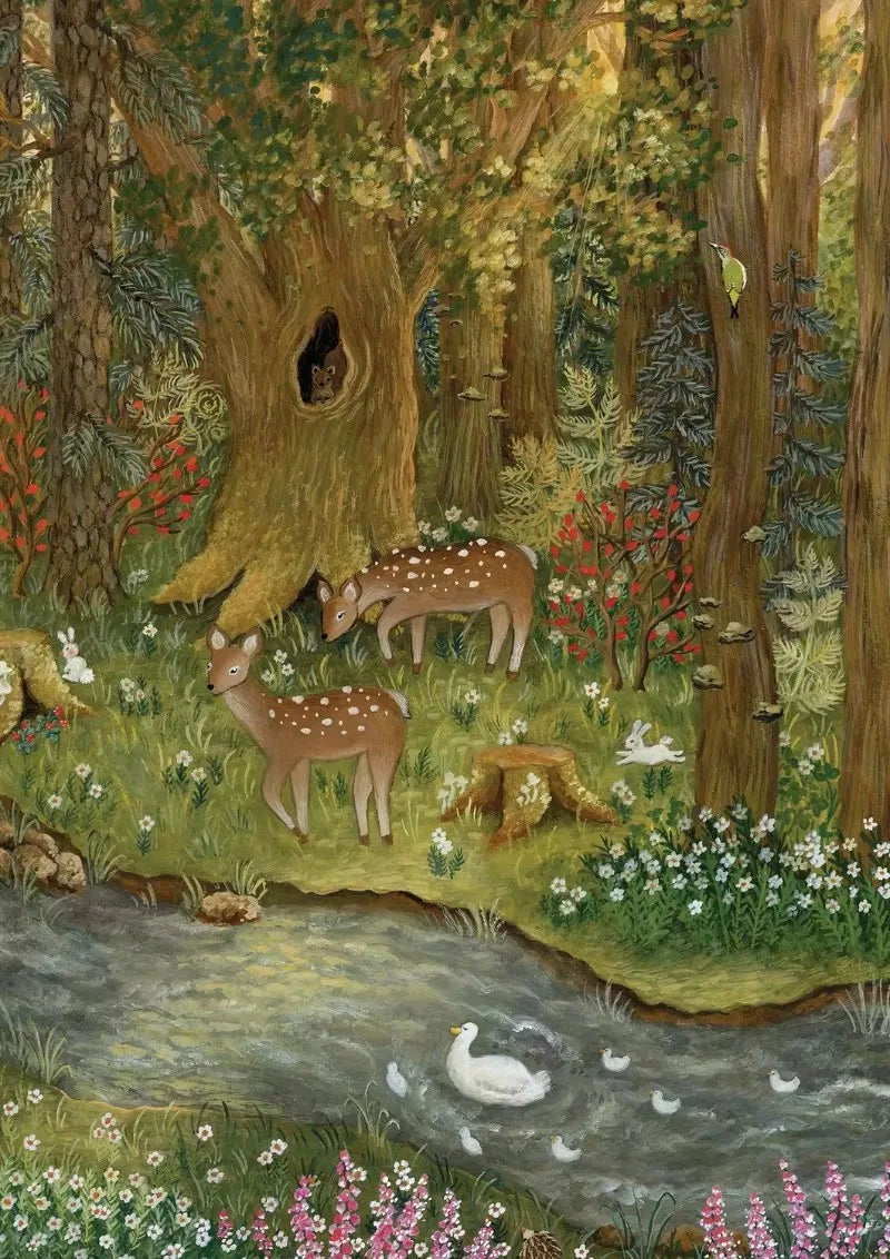 Vintage Farmhouse Forest Animal Canvas Wall Art Poster Print Canvas Wall Art Qst