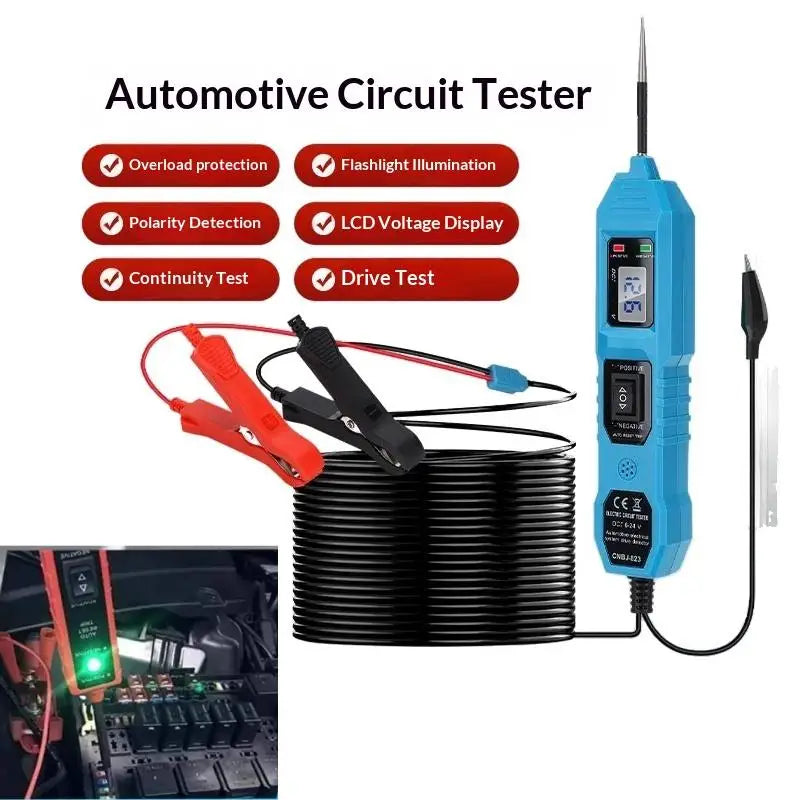 Digital Multimeter Probe Alligator Clips Car Circuit Tester Automotive Circuit Tester Qme Blue