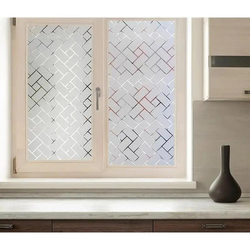Frosted Window Privacy Film Self-Adhesive Decorative 100×45cm Window Privacy Film Qme