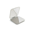 Portable Stainless Steel Folding Pocket Makeup Mirror Pocket Makeup Mirror Qme square