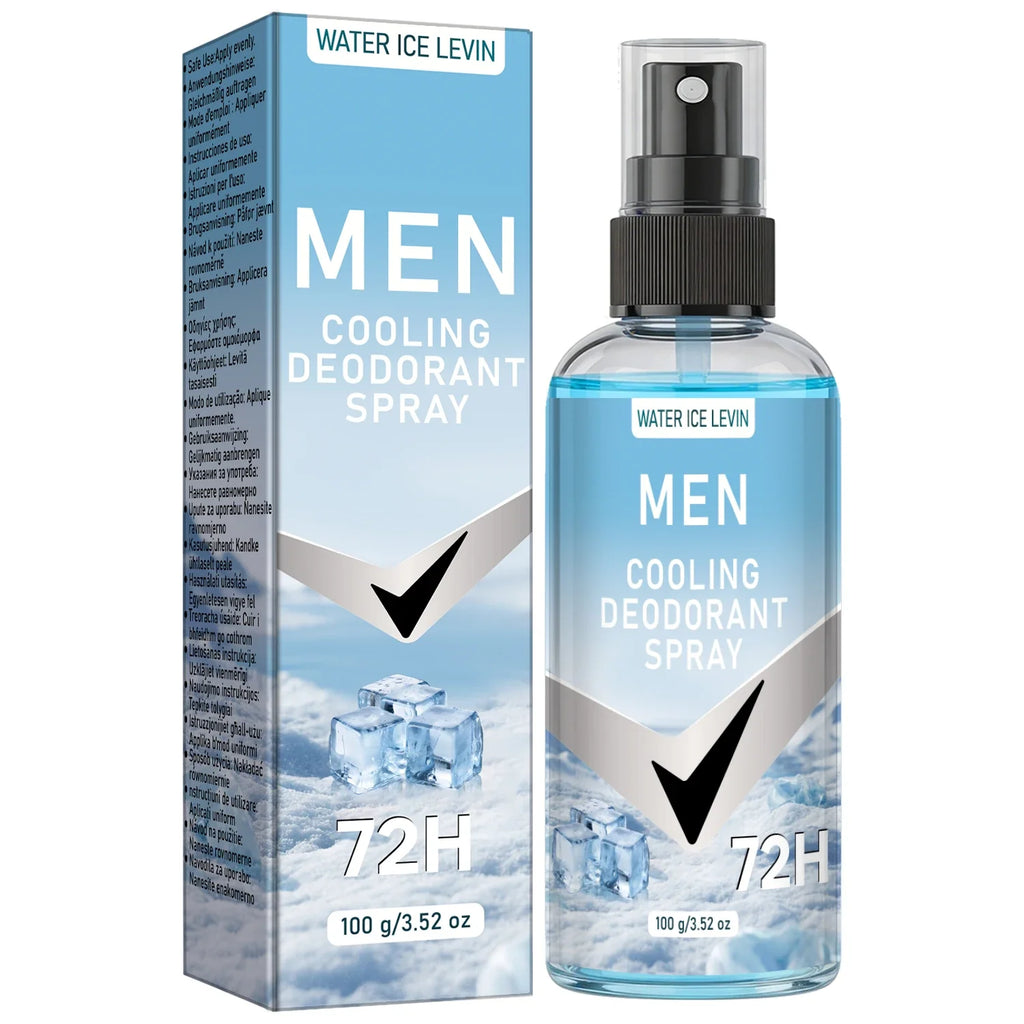 Men's Cooling Deodorant Spray with Niacinamide – 100ml Men's Deodorant Spray Qme