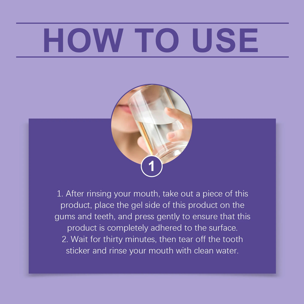 Purple Teeth Brightening Strips – Stain Removing Dental Patches Teeth Brightening Strips Qst