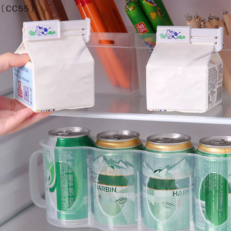 Milk Carton Sealing Clips 2-Pack – Retractable Bag Fresh-Keep Clip Food Storage Clip Qst