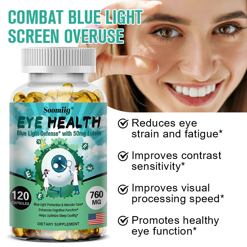 Lutein & Zeaxanthin Eye Support Capsules – Vitamins A C E Zinc Eye Wellness Supplement Qst